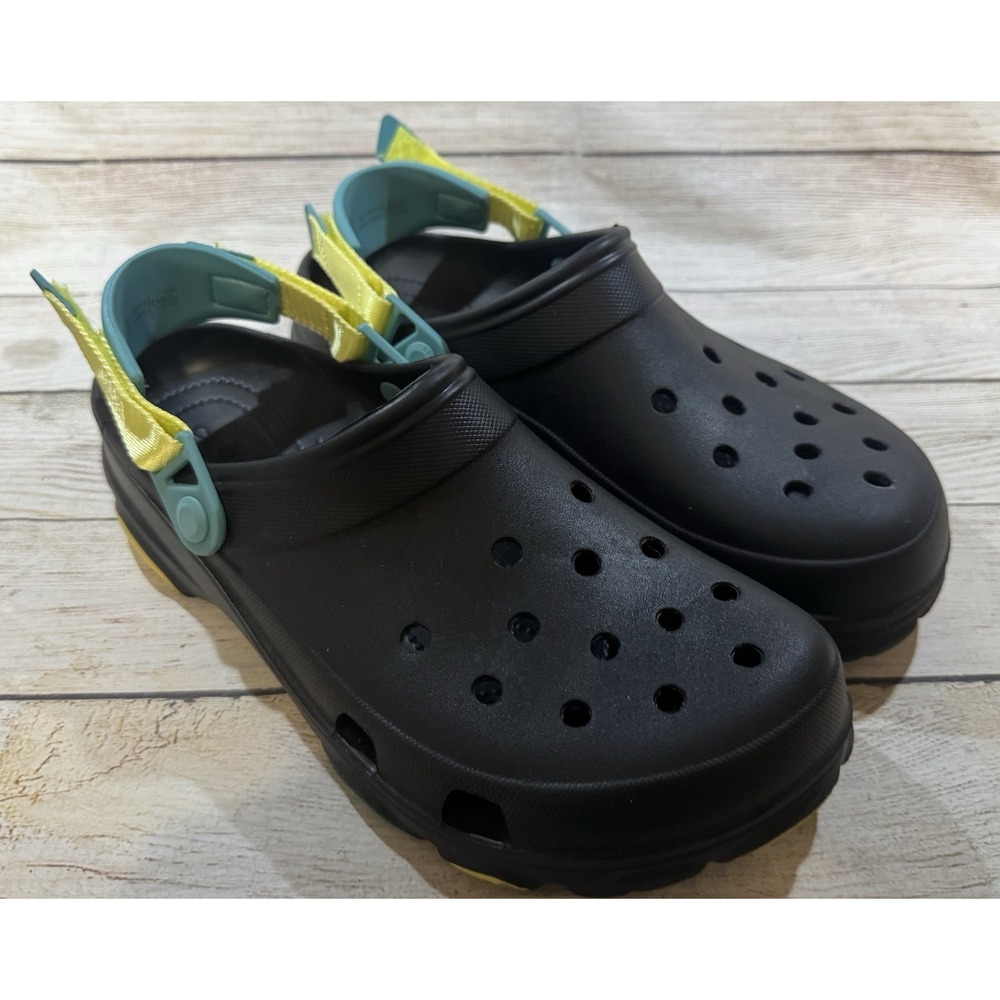 All Terrain Black Crocs Mens Size 12 Removeable Strap Sandals Shoes